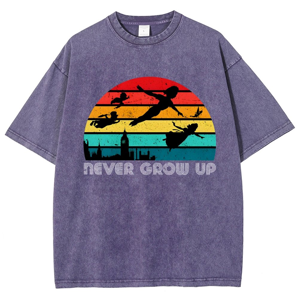 Never Grow Up Vintage Distressed T-shirt