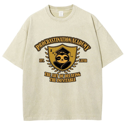 Procrastination Academy Vintage Distressed T-shirt