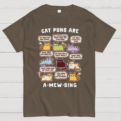 Cat Puns Are A-Mew-sing Geek T-Shirt