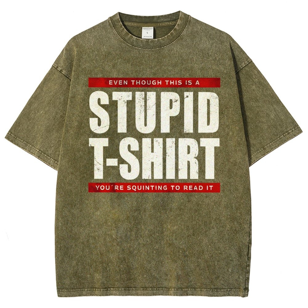 STUPID T-SHIRT Vintage Distressed T-shirt