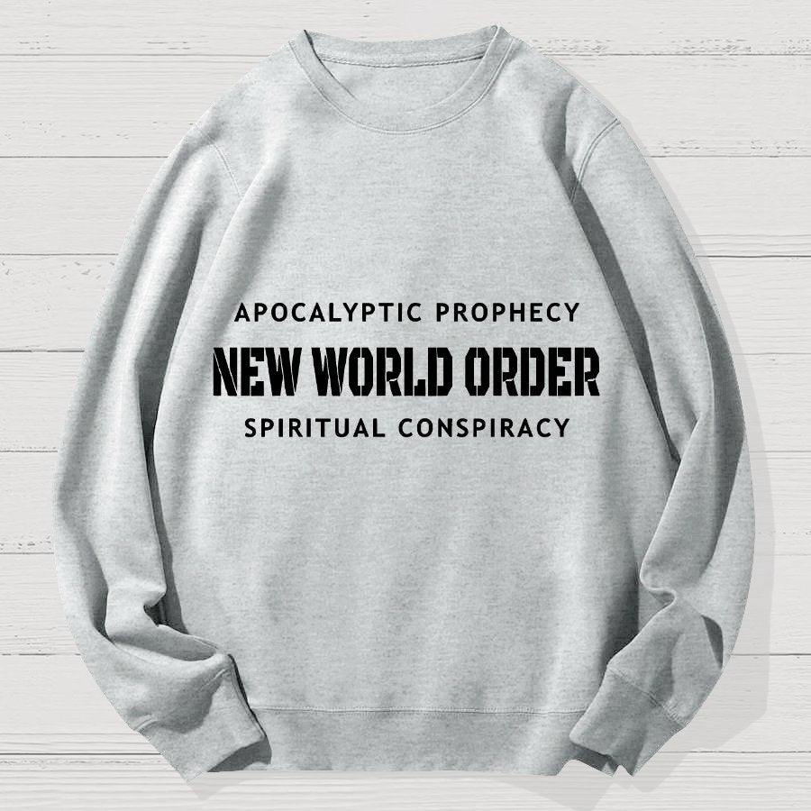 New World Order Spiritual Conspiracy Geek Cotton Sweatshirt
