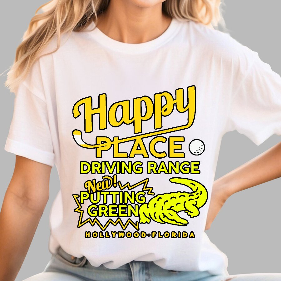 Happy Place Driving Range Geek T-Shirt