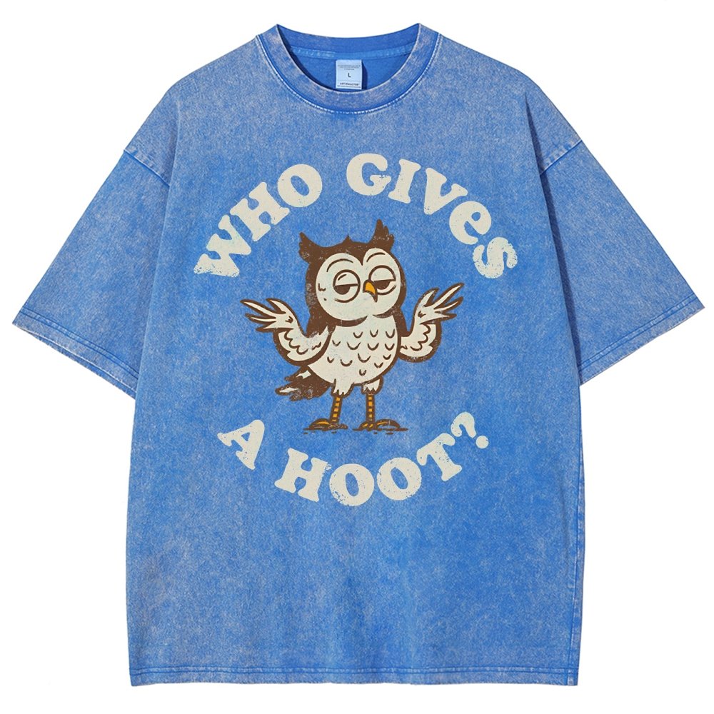 Who Gives a Hoot Vintage Distressed T-shirt