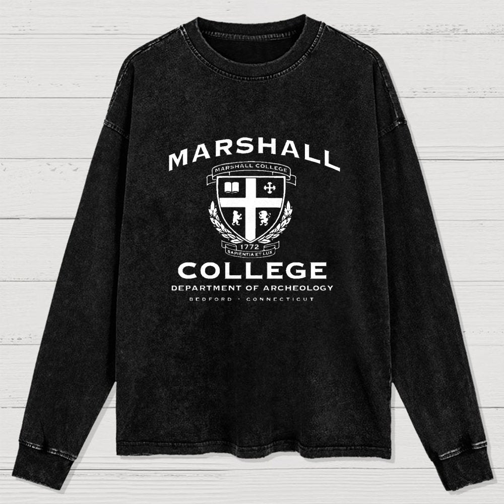 Marshall College Washed Long Sleeve Tee
