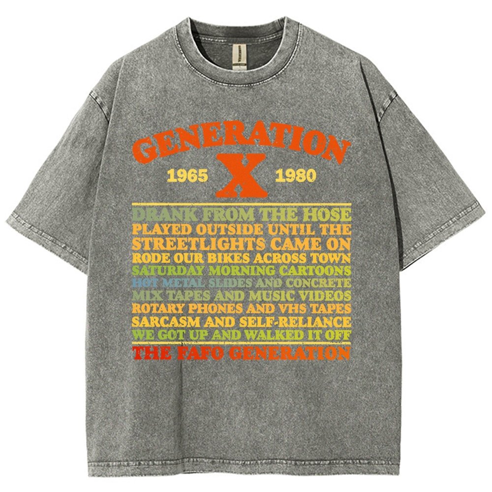 GenX Summer Day Vintage Distressed T-shirt