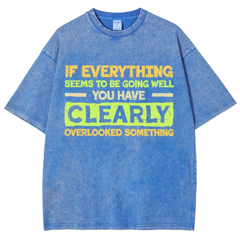 Clearly Overlooking Something Vintage Distressed T-shirt