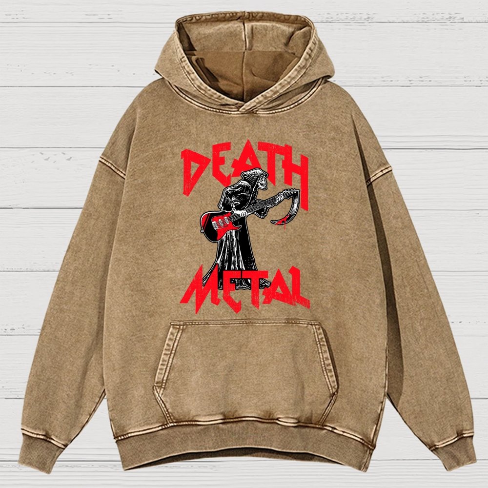 Death Metal Vintage Distressed Hoodie