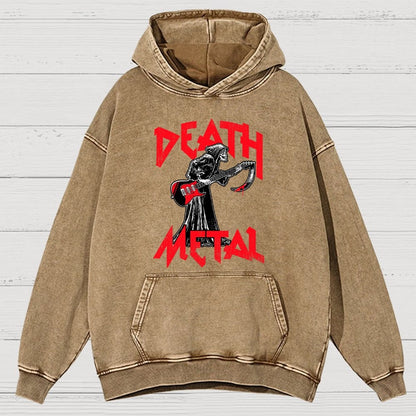 Death Metal Vintage Distressed Hoodie