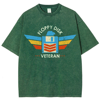 Floppy Disk Veteran Vintage Distressed T-shirt