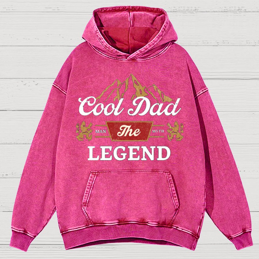 Cool Dad The Legend Vintage Distressed Hoodie