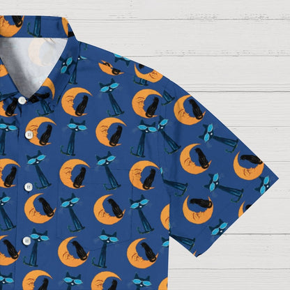 Moon Black Cat Geek Shirt