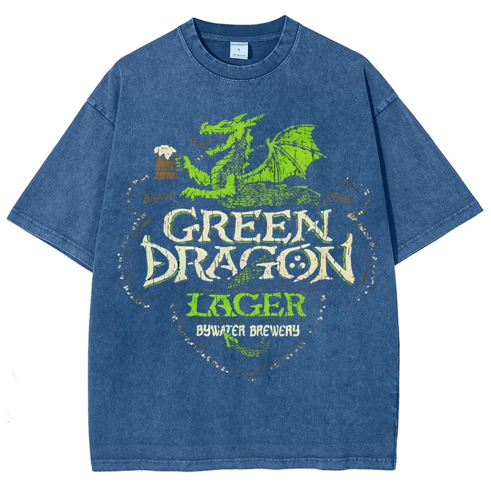 Green Dragon LageVintage Distressed T-shirt
