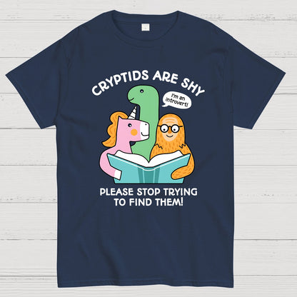 Cryptids are Shy Geek T-Shirt