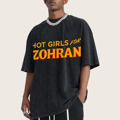 Hot Girls For Zohran Vintage Distressed T-shirt