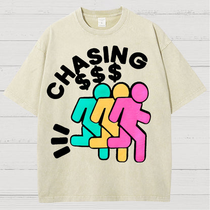 Chasing Money Sarcasm Vintage Distressed T-shirt