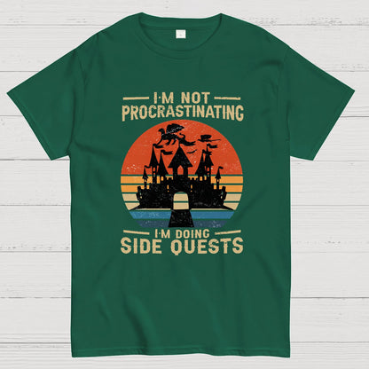 I'm Not Procrastinating I'm Doing Side Quests Geeky T-Shirt