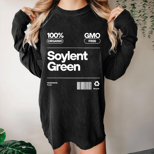 Soylent Green Tag Nerd Washed Long Sleeve Tee