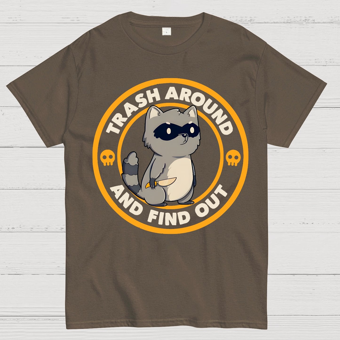 Trash Around Raccoon Geek T-Shirt