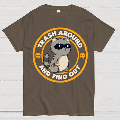 Trash Around Raccoon Geek T-Shirt