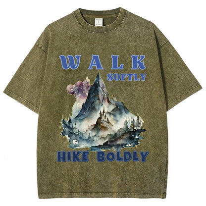 Walk Softly, Hike Boldly. More You Hike Vintage Distressed T-shirt