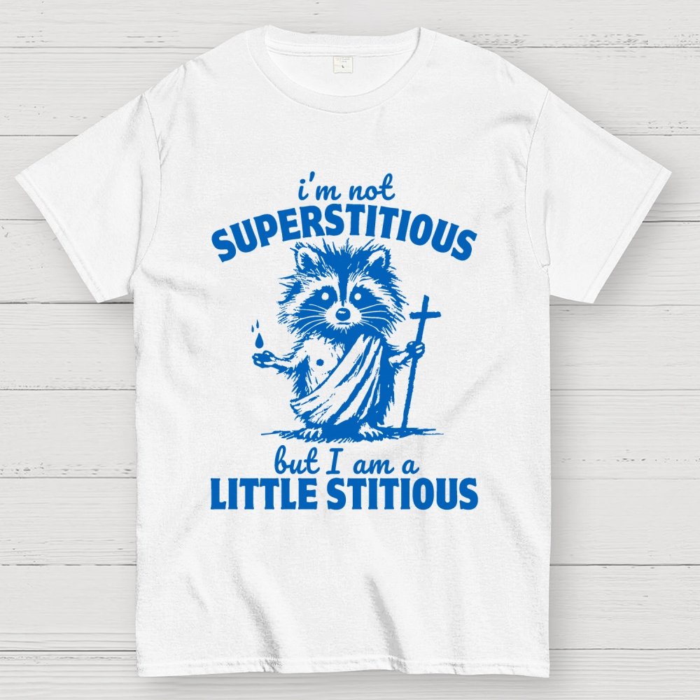 I'm not superstitious, but I am a little stitious Unisex Geek T-Shirt