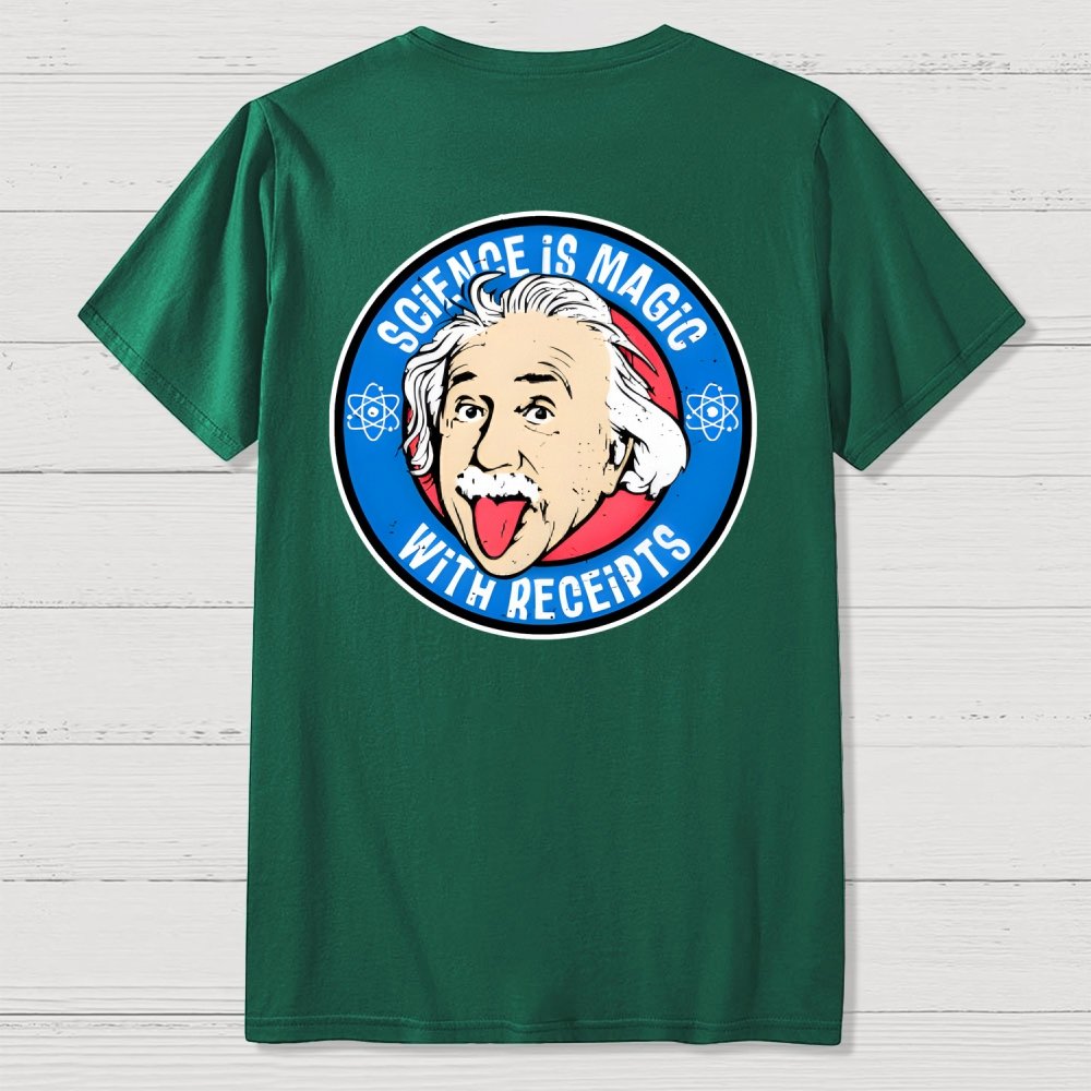 Science Is Magic Front And Back Printing Geek T-Shirt