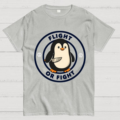 Flight or Fight Penguin Geek T-Shirt