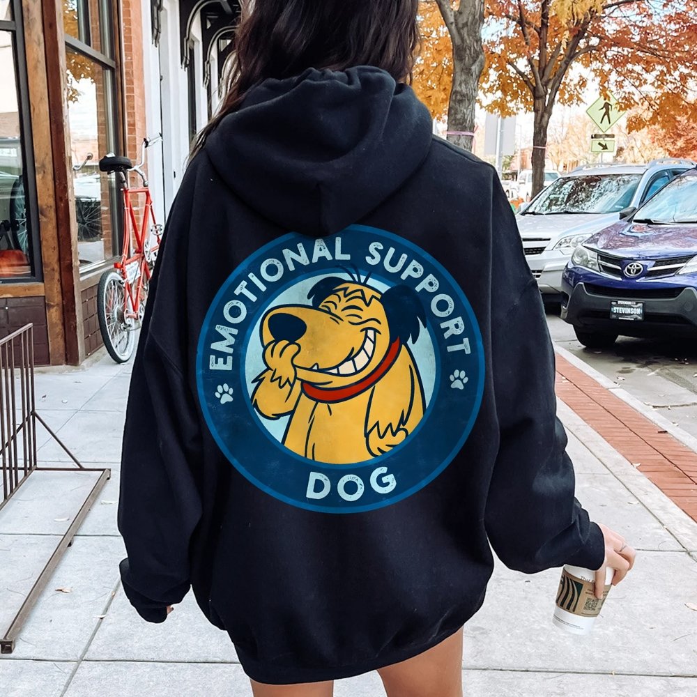 Dog Support Or Not? Printed Back Unisex Cotton Hoodie