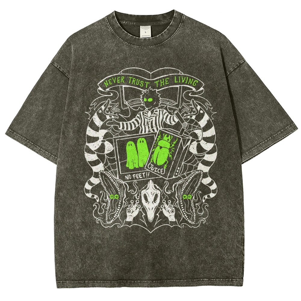 Never Trust the Living Vintage Distressed T-shirt