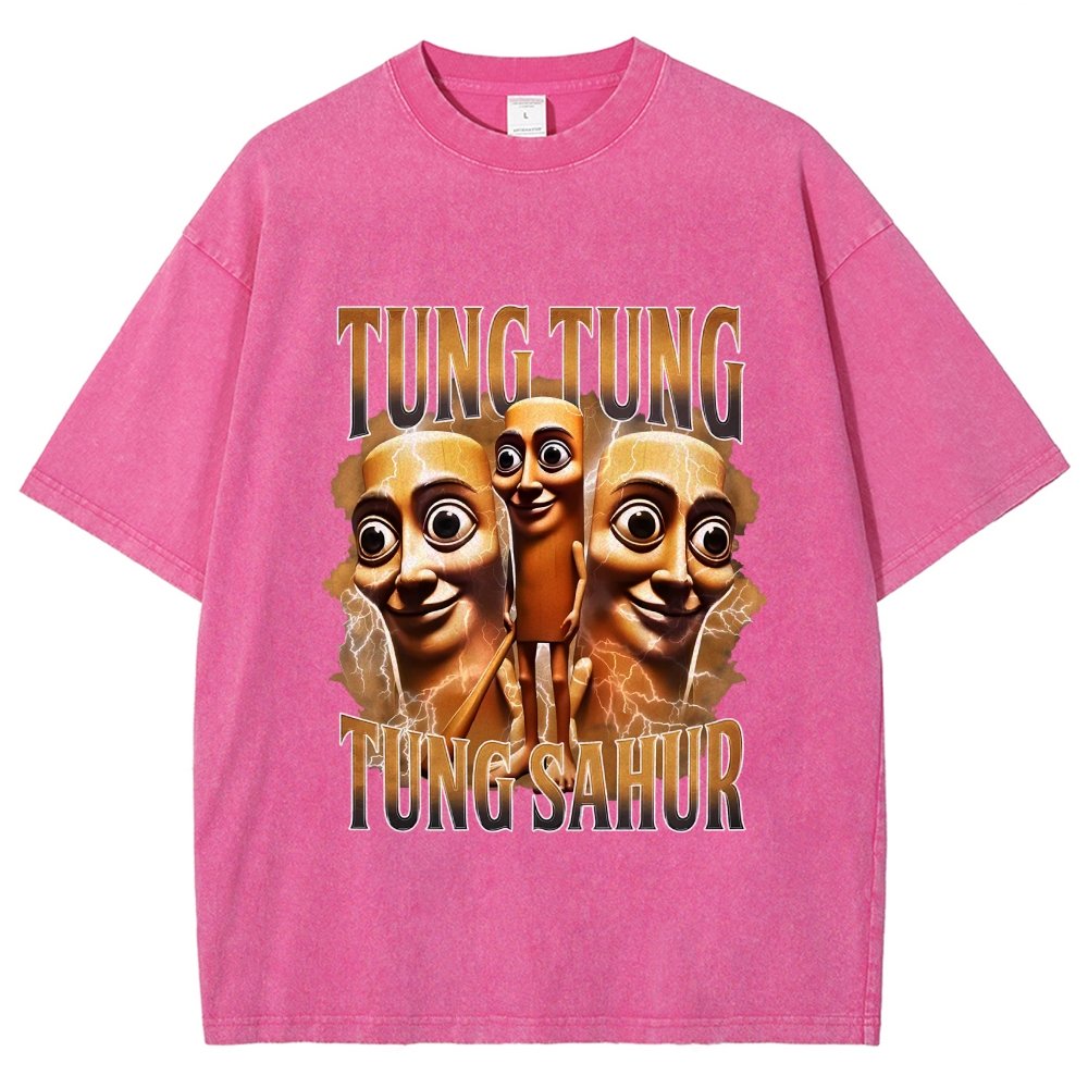 Tung Tung Tung Sahur Funny Vintage Distressed T-shirt