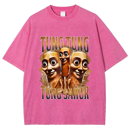 Tung Tung Tung Sahur Funny Vintage Distressed T-shirt