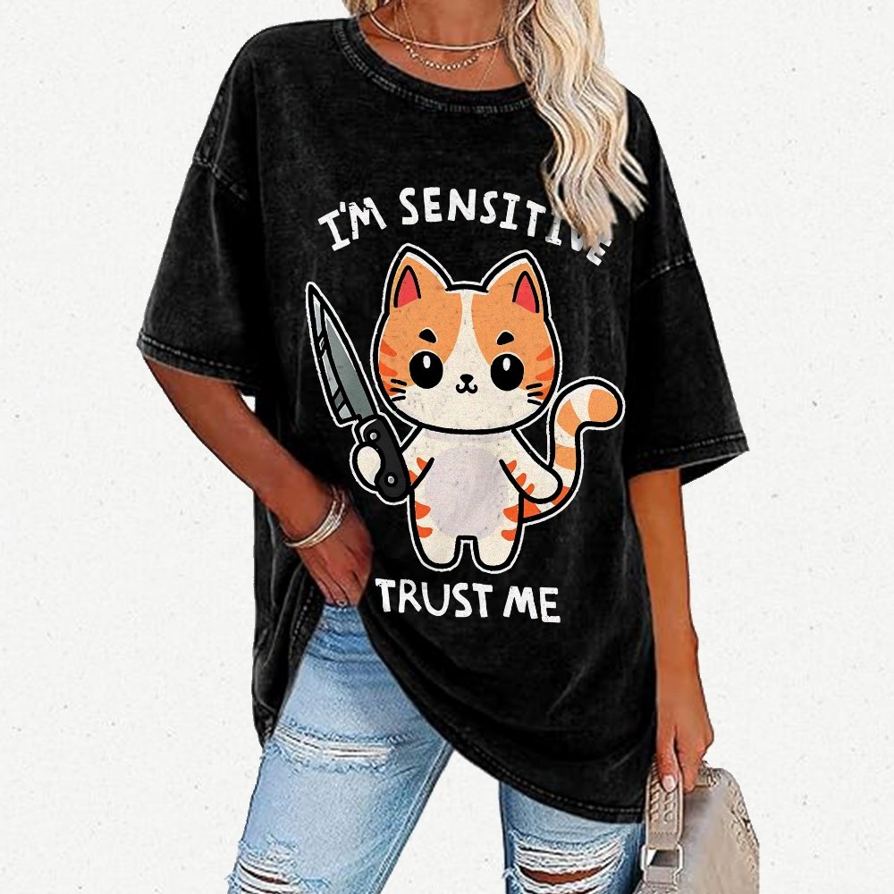 I'm Sensitive Vintage Distressed T-shirt