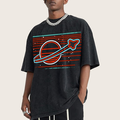 Retro Space Launch Vintage Distressed T-shirt