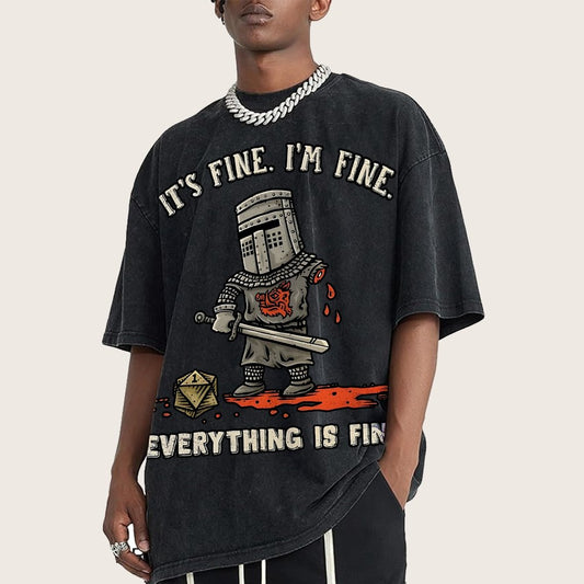 Its Fine Im Fine Everything Is Fine  Vintage Distressed T-shirt