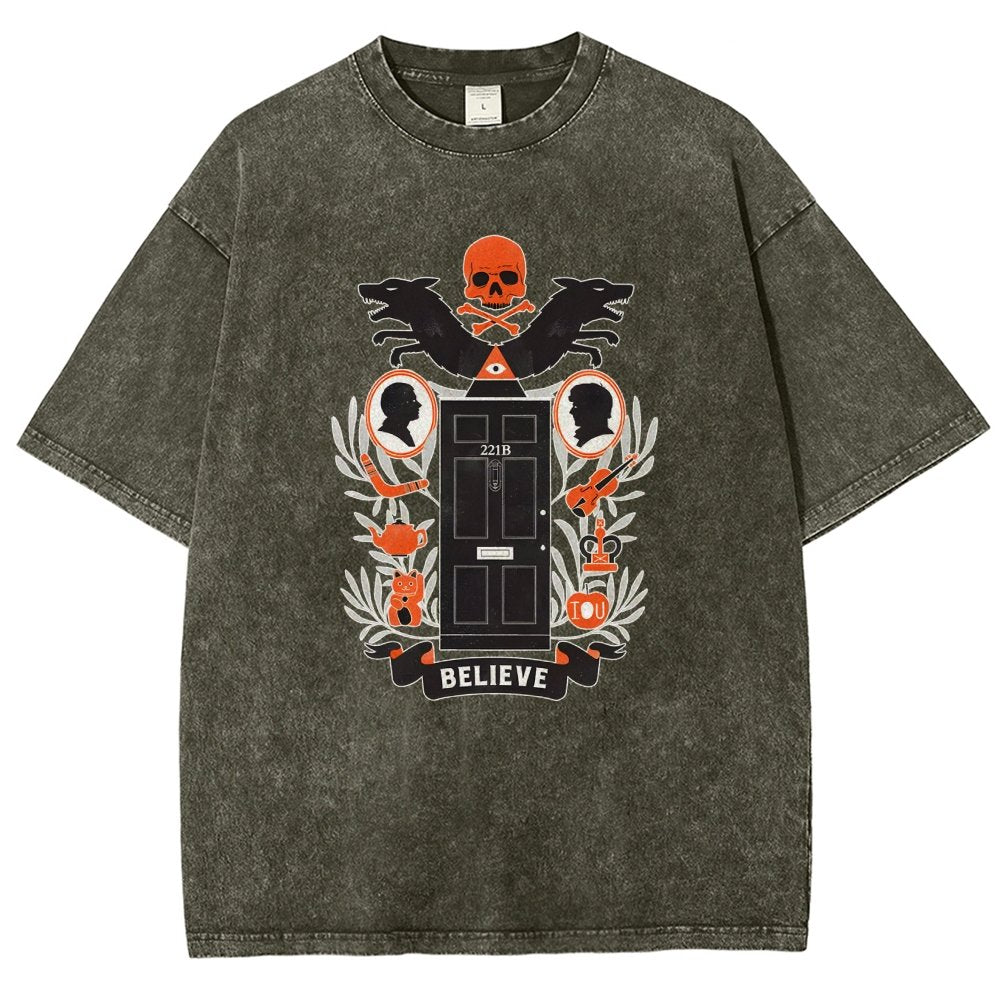 221b Elm St Vintage Distressed T-shirt