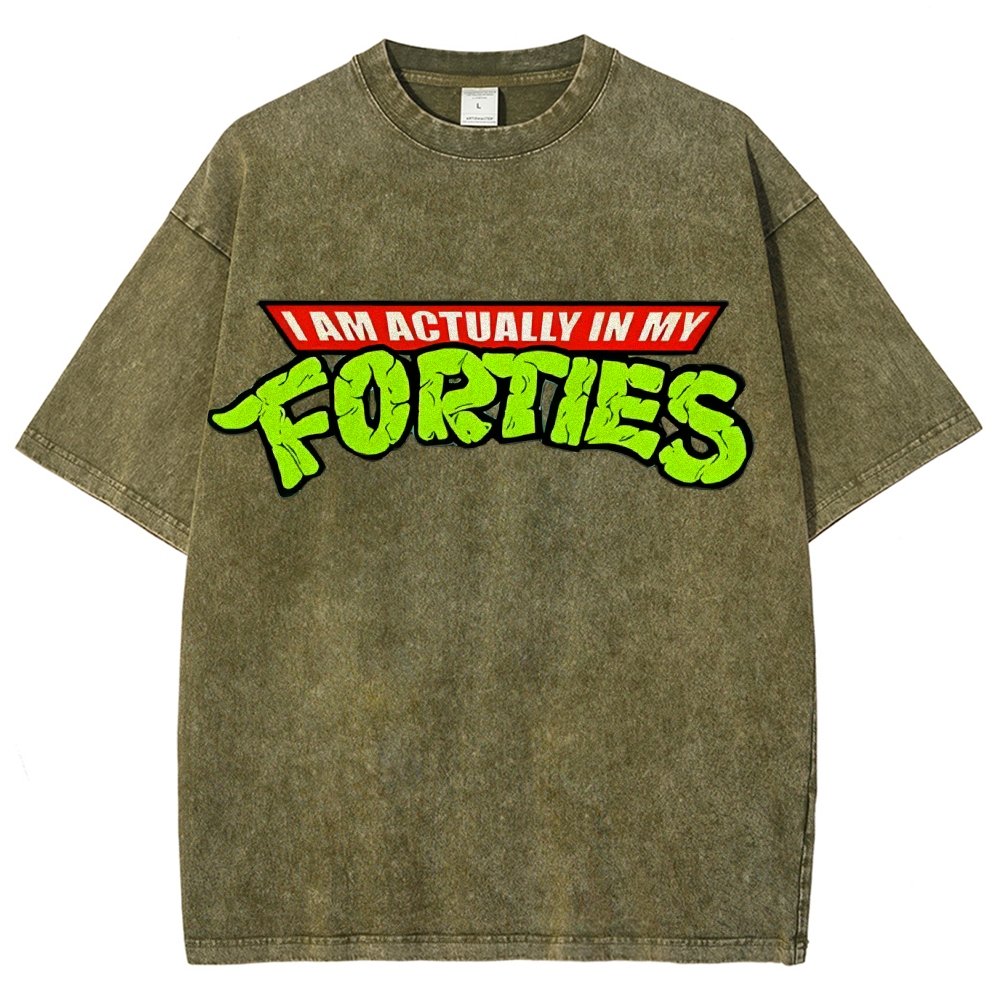 I Am Actually In My Forties Vintage Distressed T-shirt