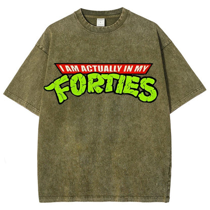 I Am Actually In My Forties Vintage Distressed T-shirt