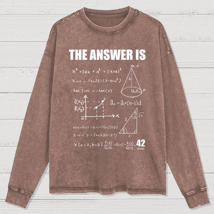 42 The Answer To Life The Universe Washed Long Sleeve Tee