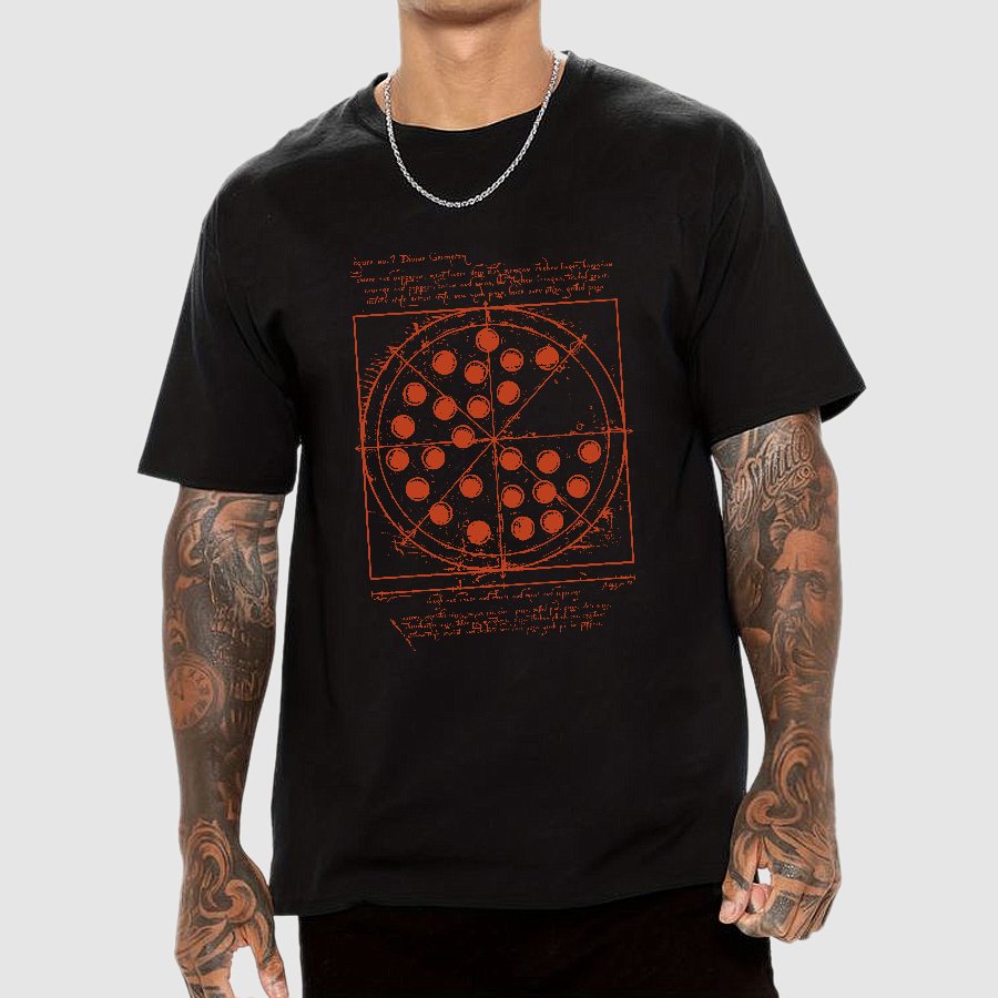 Vitruvian Pizza Geek T-Shirt