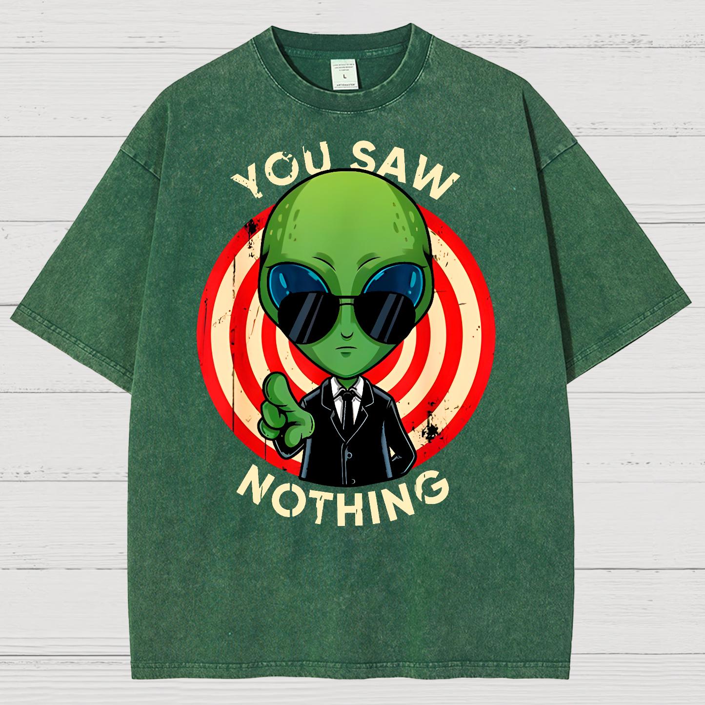 You Saw Nothing! Vintage Distressed T-shirt