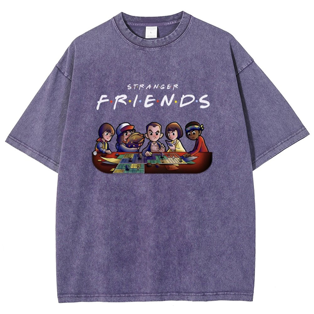 Mysterious Friends Vintage Distressed T-shirt