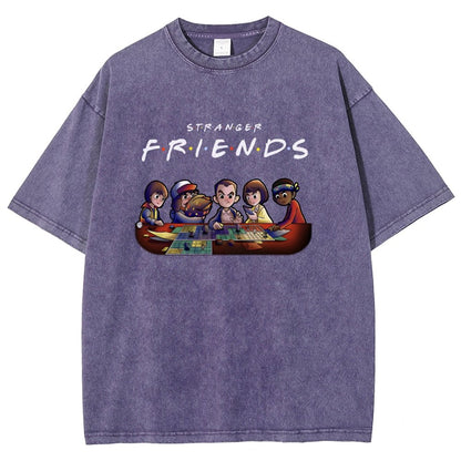 Mysterious Friends Vintage Distressed T-shirt