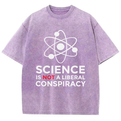 Science Is Not A Liberal Conspiracy Vintage Distressed T-shirt