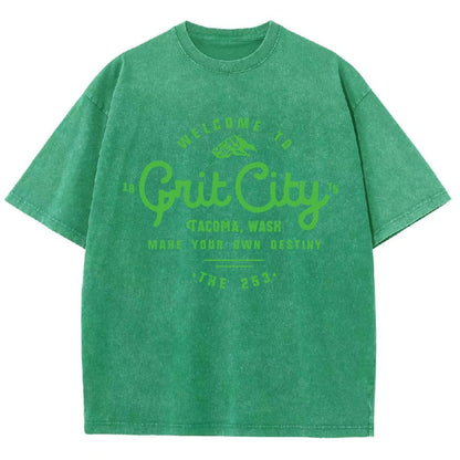 Grit City Tacoma Washington Vintage Distressed T-shirt