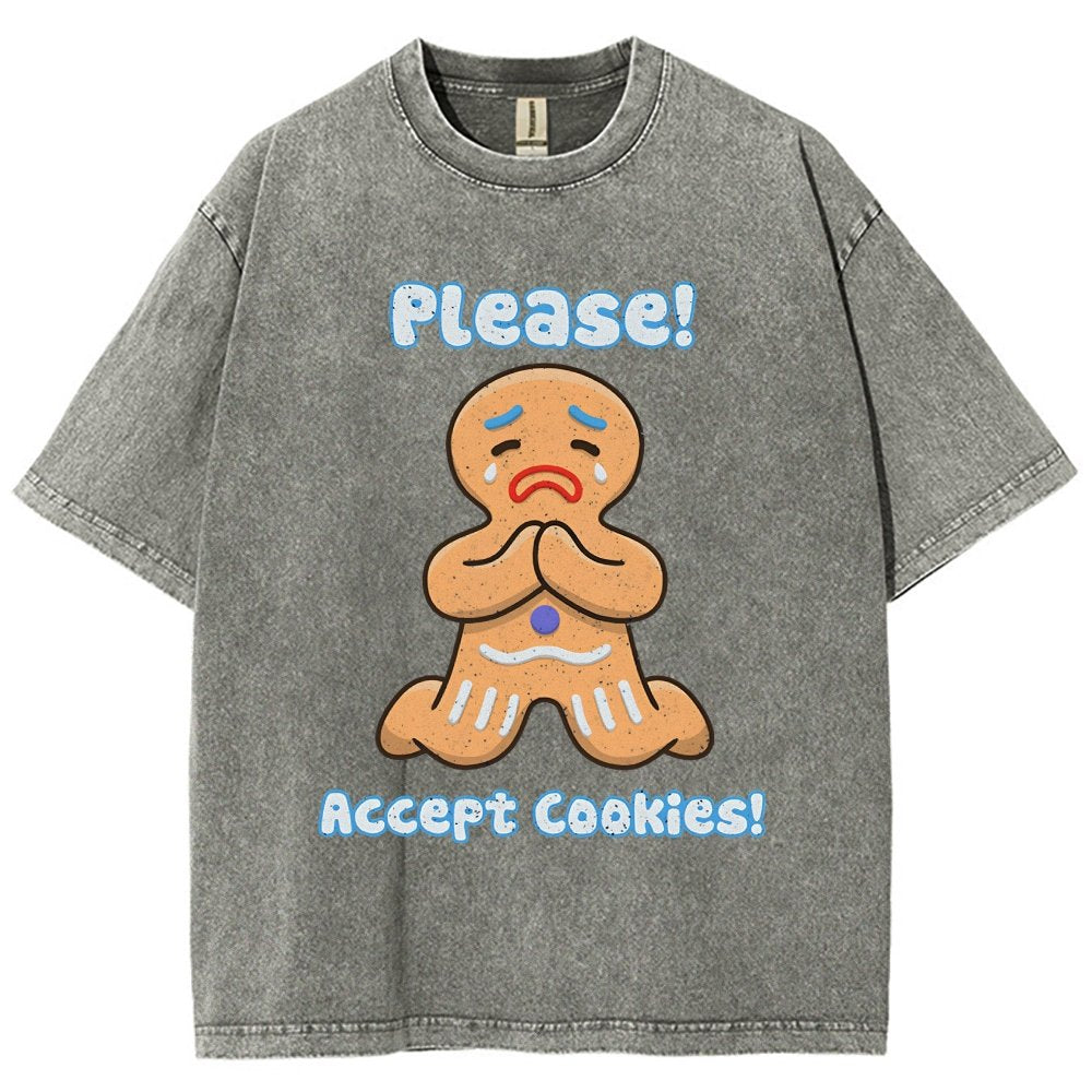 Please! Accept Cookies! Vintage Distressed T-shirt