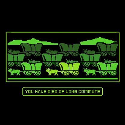 You Have Died of Long Commute Sarcasm Geek T-Shirt