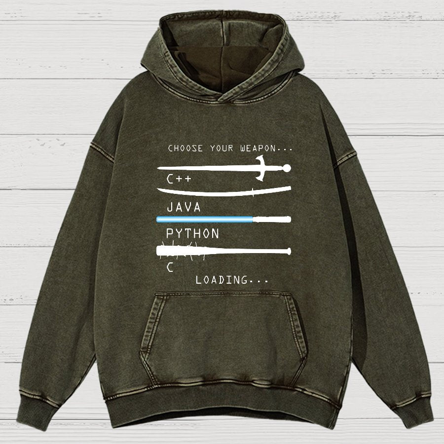 Choose Your Weapon Vintage Distressed Hoodie