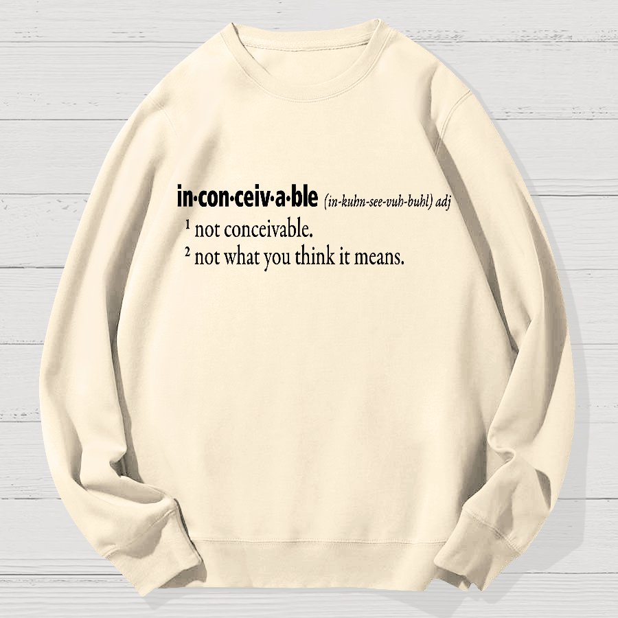 Unbelievable Definition Geek Cotton Sweatshirt