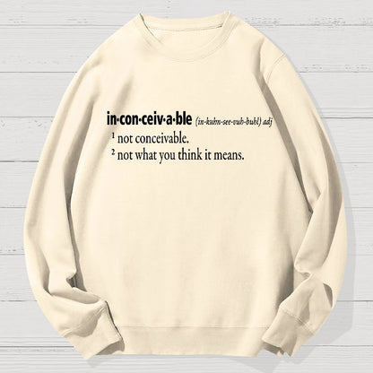 Unbelievable Definition Geek Cotton Sweatshirt