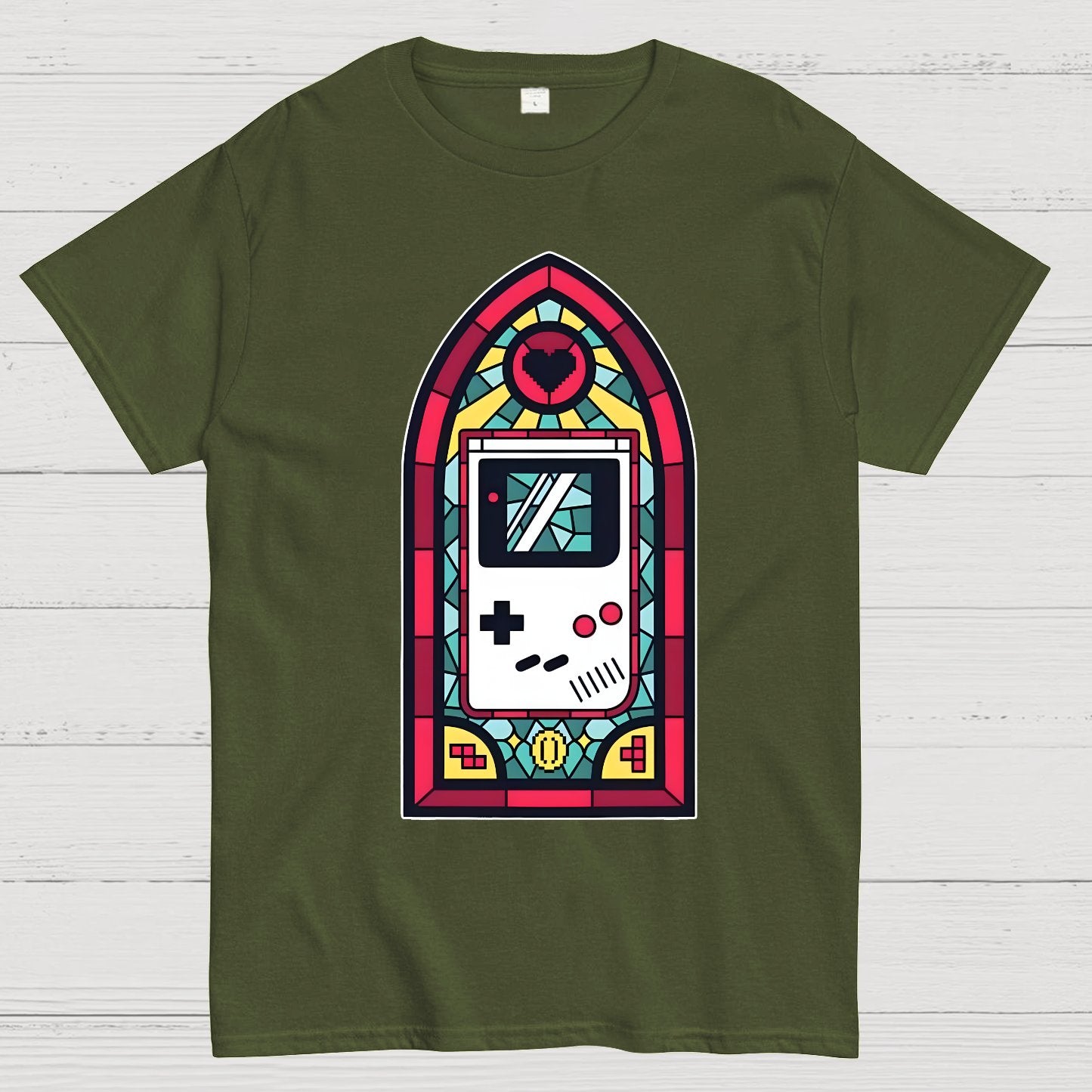 8bit Stained Glass Geek T-Shirt